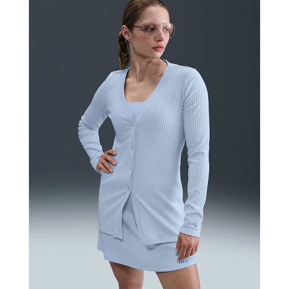 Nike Sportswear Chill Knit Slim Ribbed Cardigan (Women's S) HJ1242-423 - Picture 1 of 5